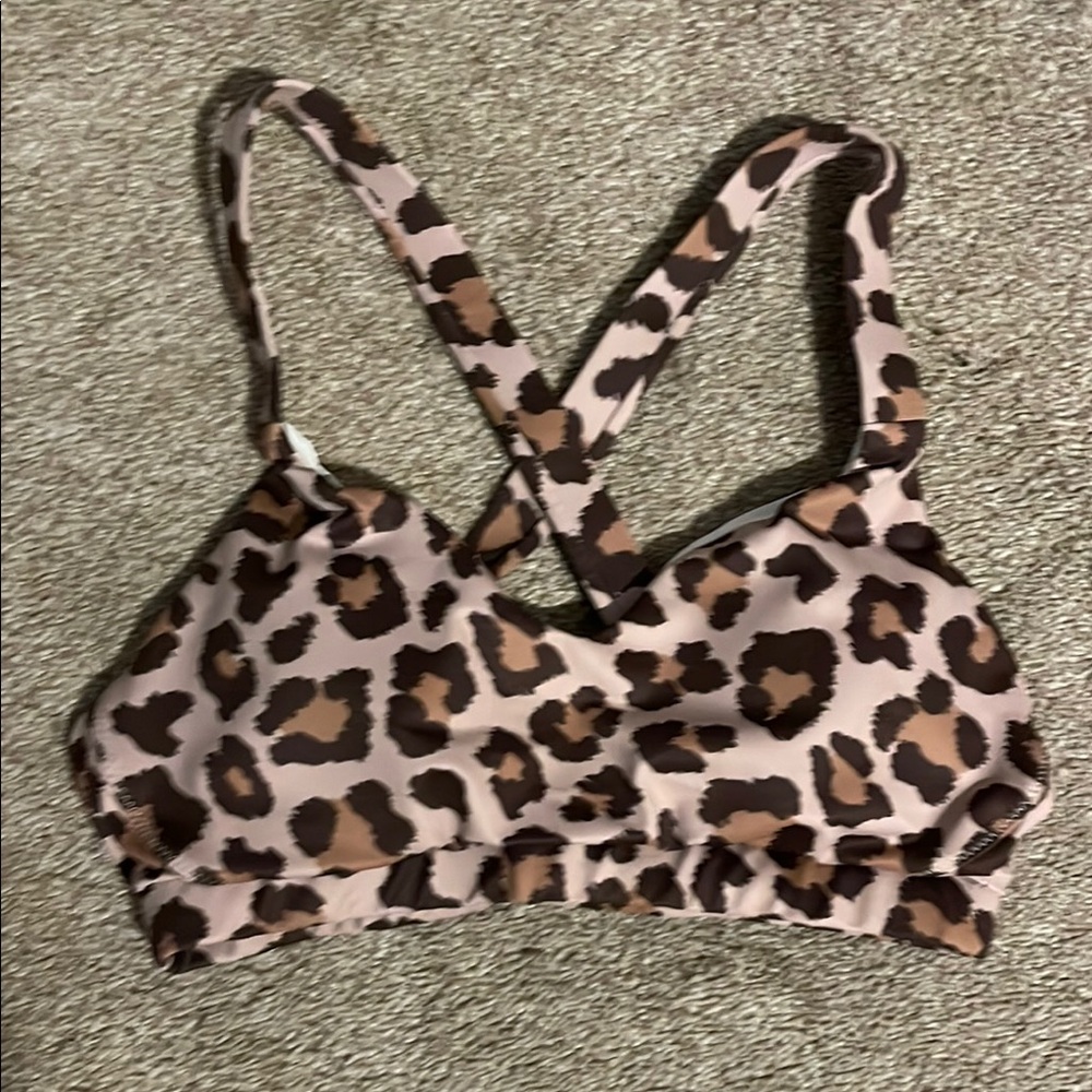 Pink Lily Leopard Print Women's Bralette